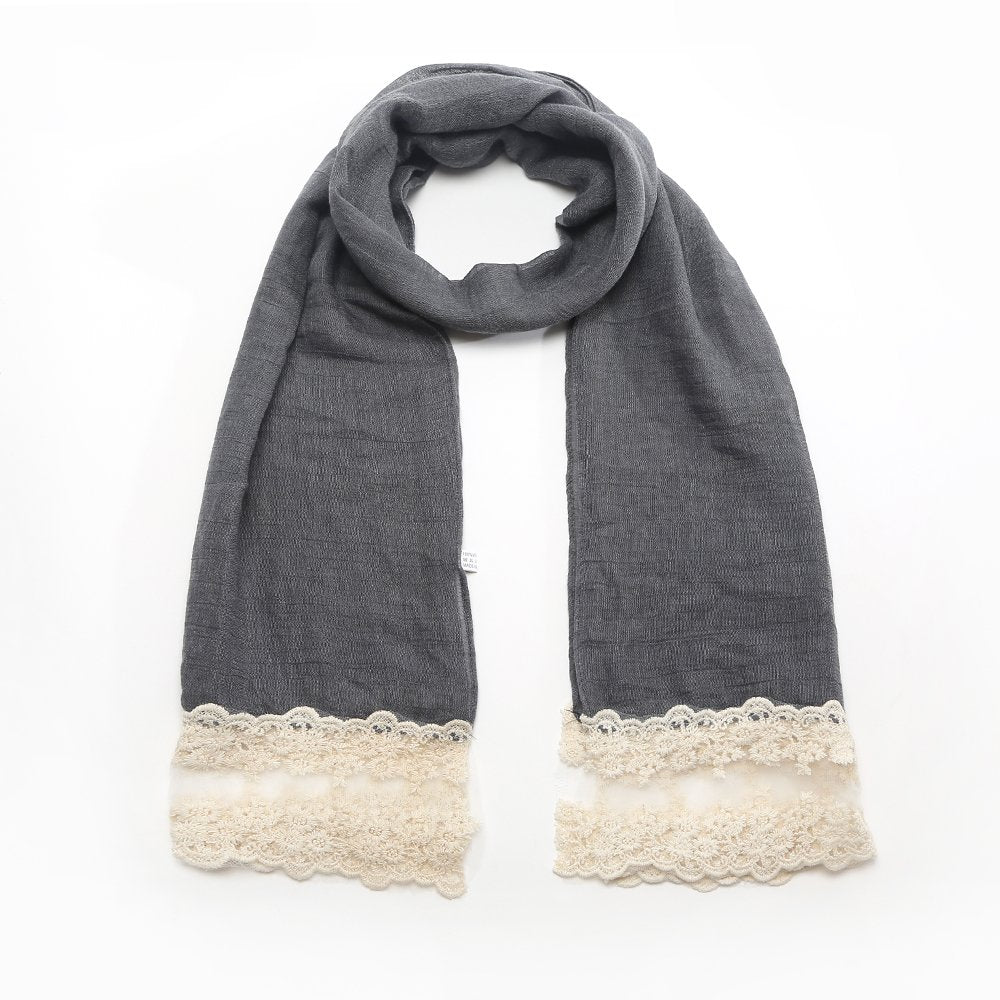 World of Shawls NEW Ladies Lace Net Scarf Maxi Wrap Shawl Hijab Pashmina Style Large Warm and Soft Wedding Party Occasion