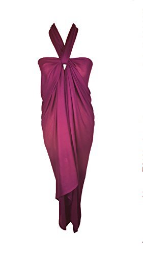World of Shawls Plain Sarong, Coverup, Scarf, Big Size 110cm x 200cm