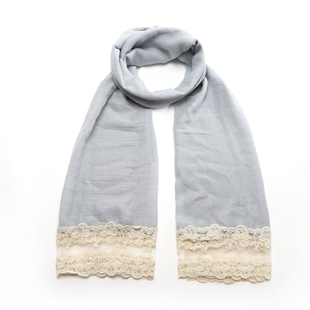 World of Shawls NEW Ladies Lace Net Scarf Maxi Wrap Shawl Hijab Pashmina Style Large Warm and Soft Wedding Party Occasion