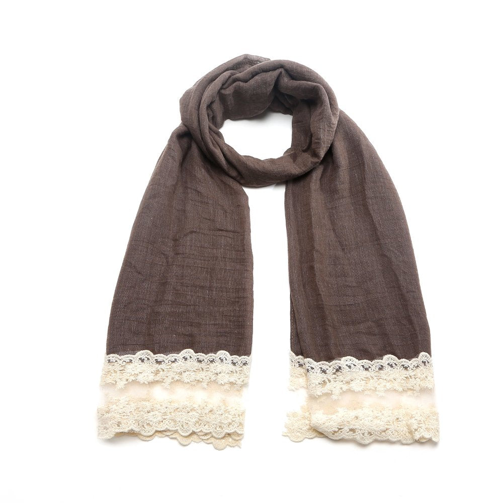 World of Shawls NEW Ladies Lace Net Scarf Maxi Wrap Shawl Hijab Pashmina Style Large Warm and Soft Wedding Party Occasion