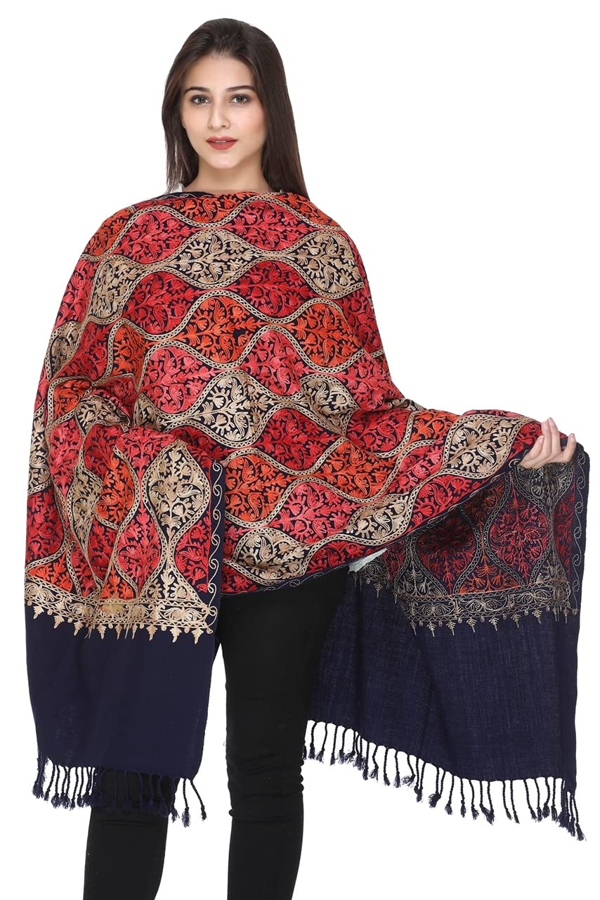 World of Shawls Hand Embroidery Luxury Shawl Wrap Scarf to make you feel and look Beautiful and Elegant