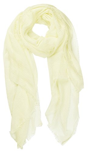 World of Shawls Chic Ladies Cotton Blend Crinkle Distressed Effect Scarf with Fringed Edges