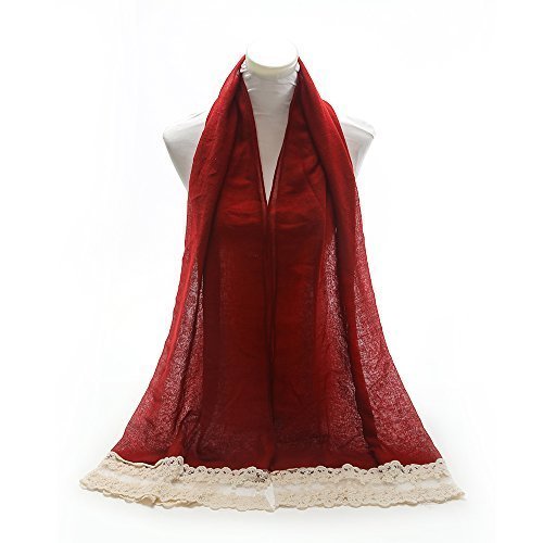 World of Shawls NEW Ladies Lace Net Scarf Maxi Wrap Shawl Hijab Pashmina Style Large Warm and Soft Wedding Party Occasion