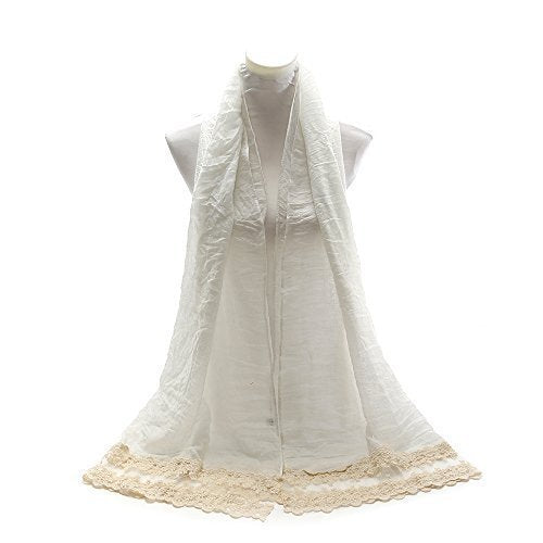 World of Shawls NEW Ladies Lace Net Scarf Maxi Wrap Shawl Hijab Pashmina Style Large Warm and Soft Wedding Party Occasion