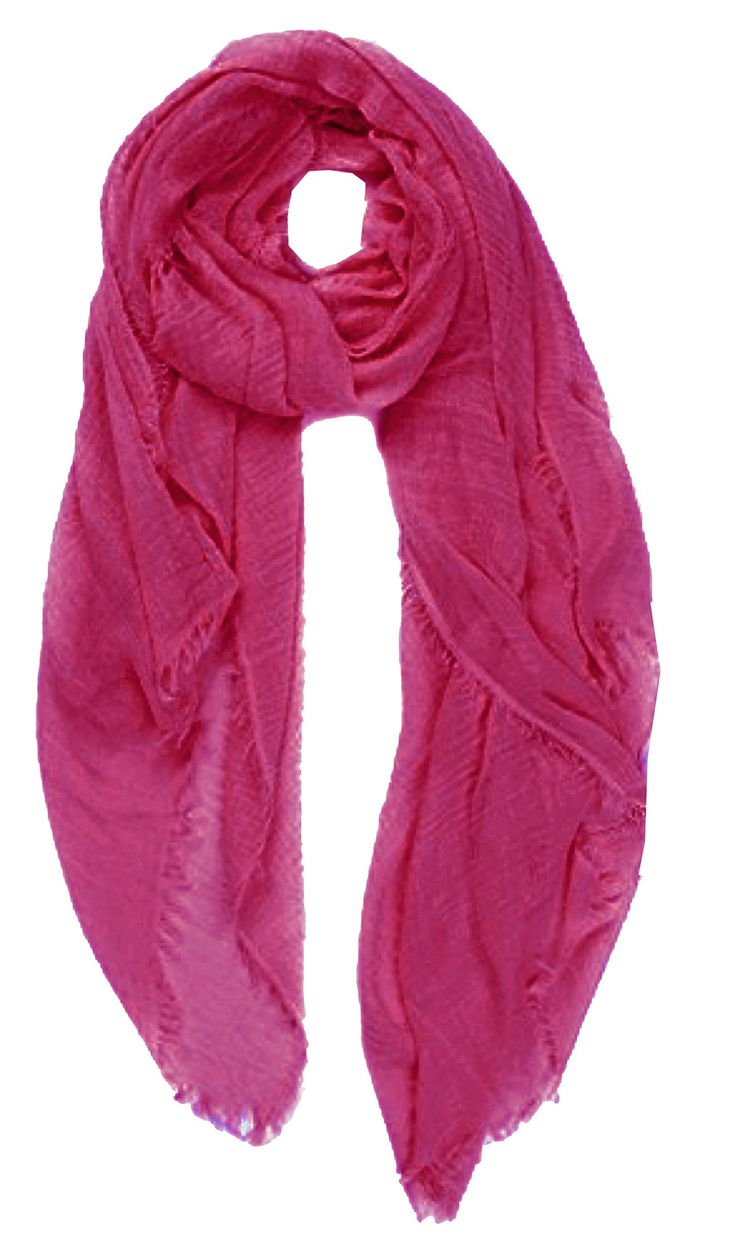 World of Shawls Chic Ladies Cotton Blend Crinkle Distressed Effect Scarf with Fringed Edges