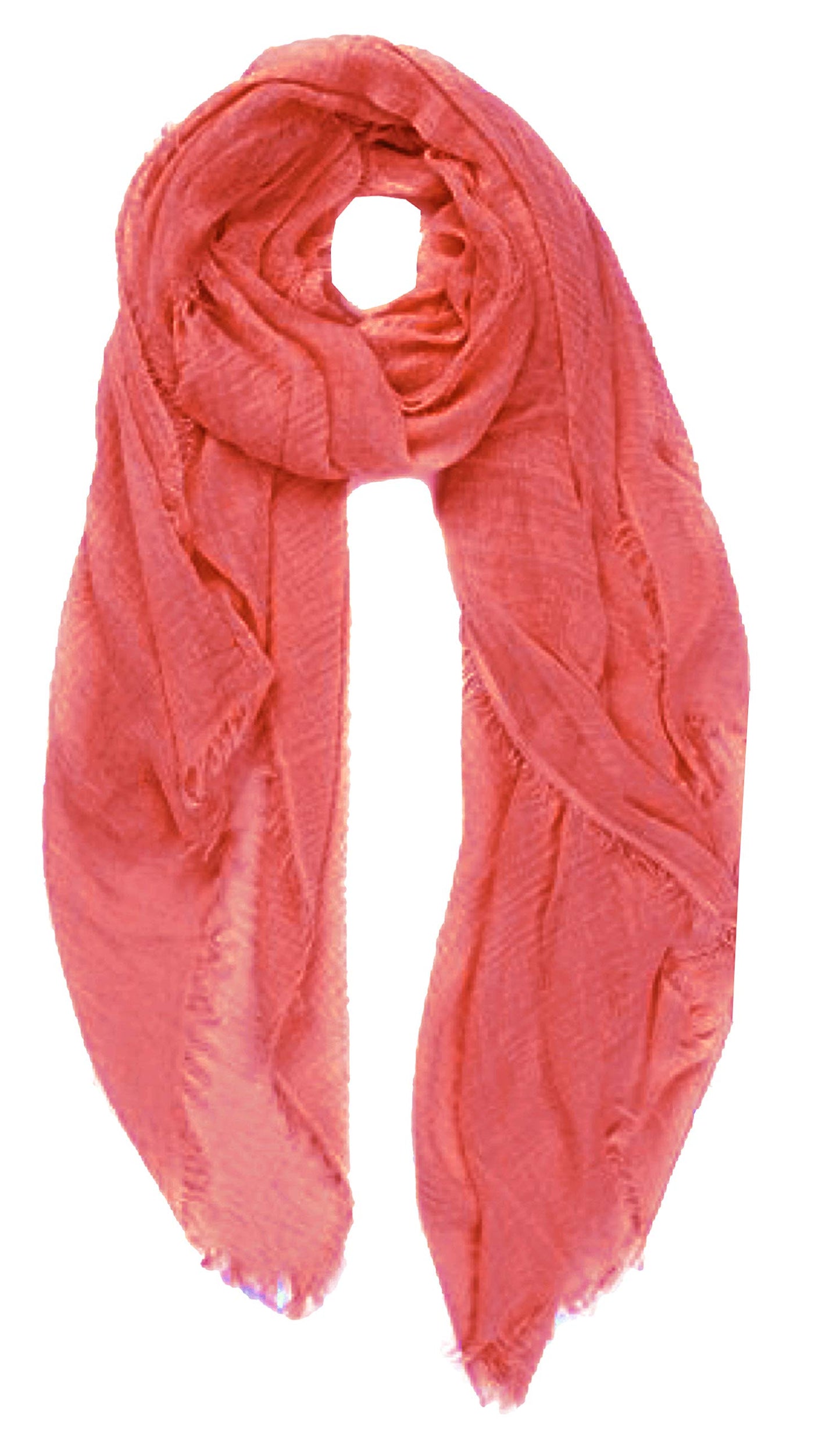 World of Shawls Chic Ladies Cotton Blend Crinkle Distressed Effect Scarf with Fringed Edges