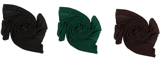 Pack of 3 Scarf Shawl for All Season Wrap Head Scarves