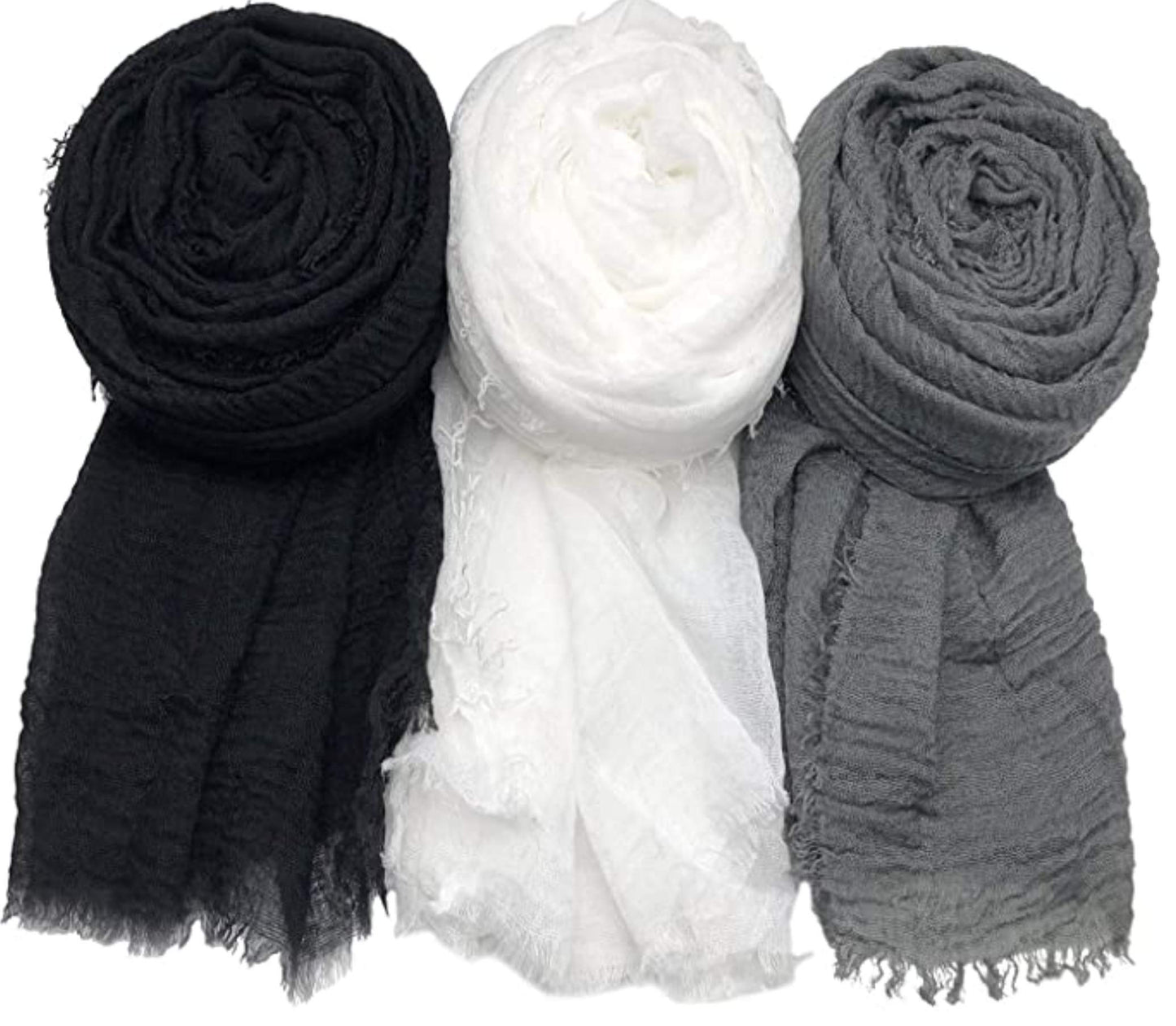 Pack of 3 Scarf Shawl for All Season Wrap Head Scarves