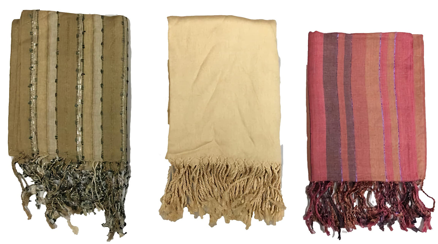 Pack of 3 Scarf Shawl for All Season Wrap Head Scarves