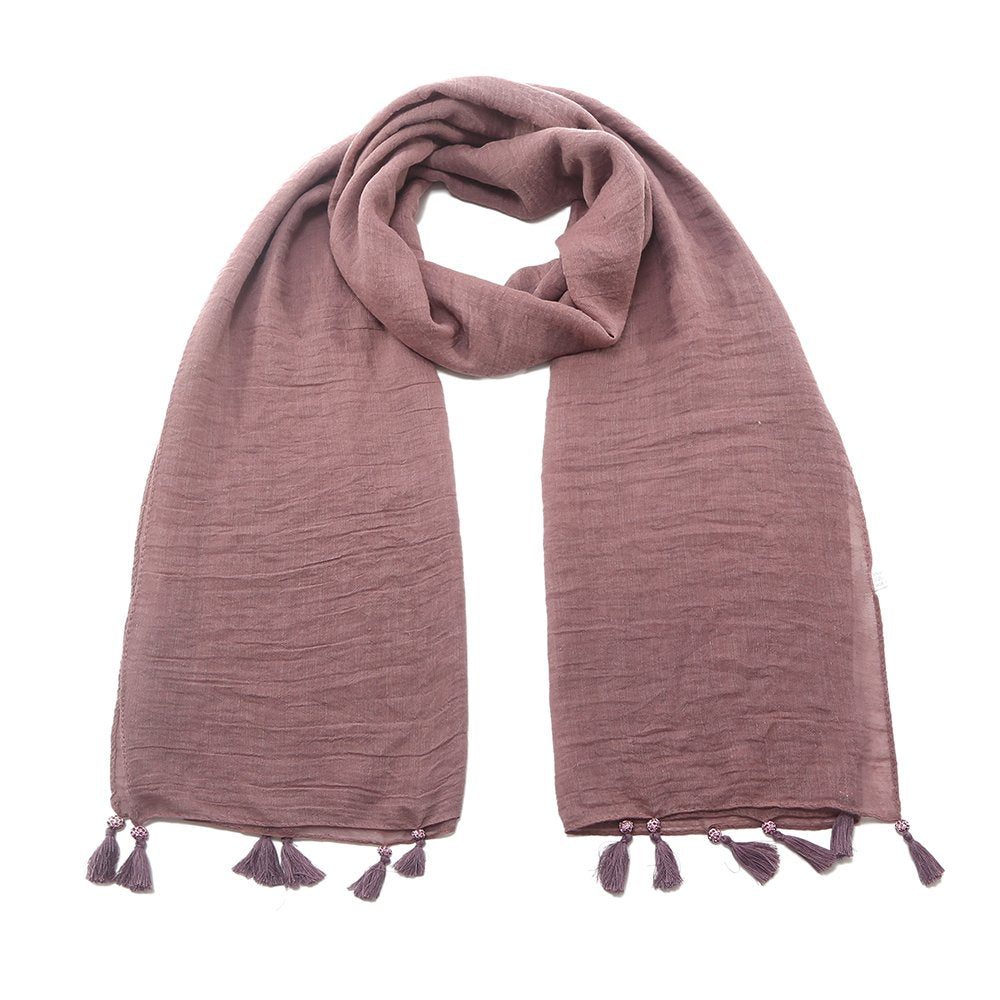 World of Shawls NEW Ladies Mogul Style Beaded Tassel Scarf Maxi Wrap Shawl Hijab Pashmina Style Large Warm and Soft Wedding Party Occasion
