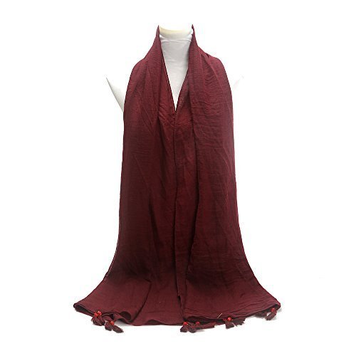 World of Shawls NEW Ladies Mogul Style Beaded Tassel Scarf Maxi Wrap Shawl Hijab Pashmina Style Large Warm and Soft Wedding Party Occasion