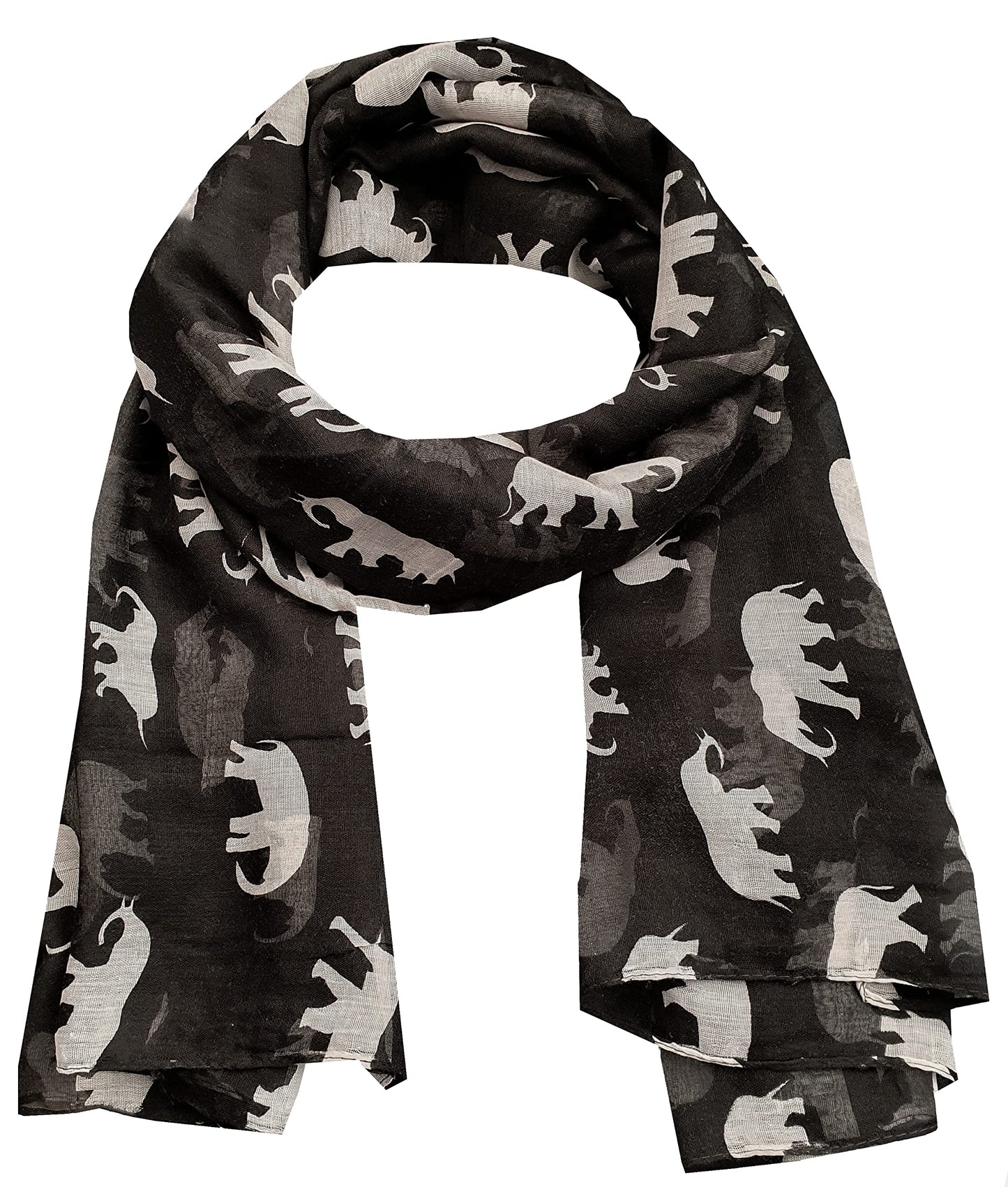 World of Shawls Ladies Womens Elephant Print Scarf Wraps Shawl Soft Scarves Sarong