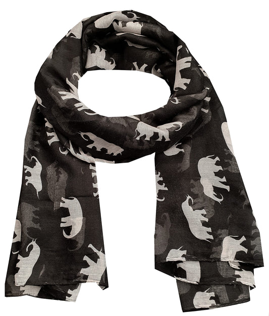 World of Shawls Ladies Womens Elephant Print Scarf Wraps Shawl Soft Scarves Sarong