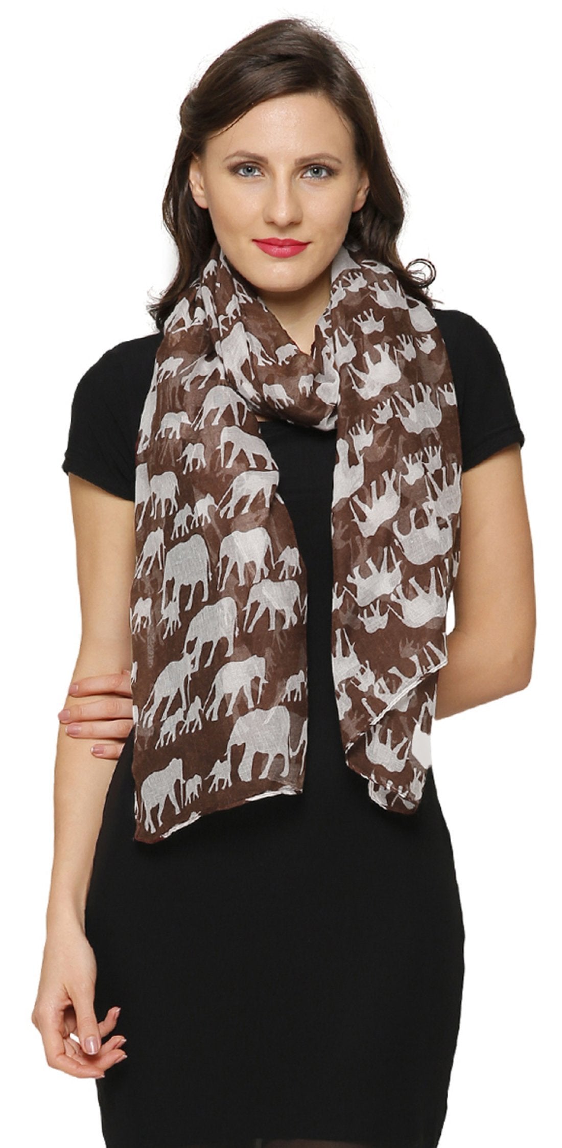 World of Shawls Ladies Womens Elephant Print Scarf Wraps Shawl Soft Scarves Sarong