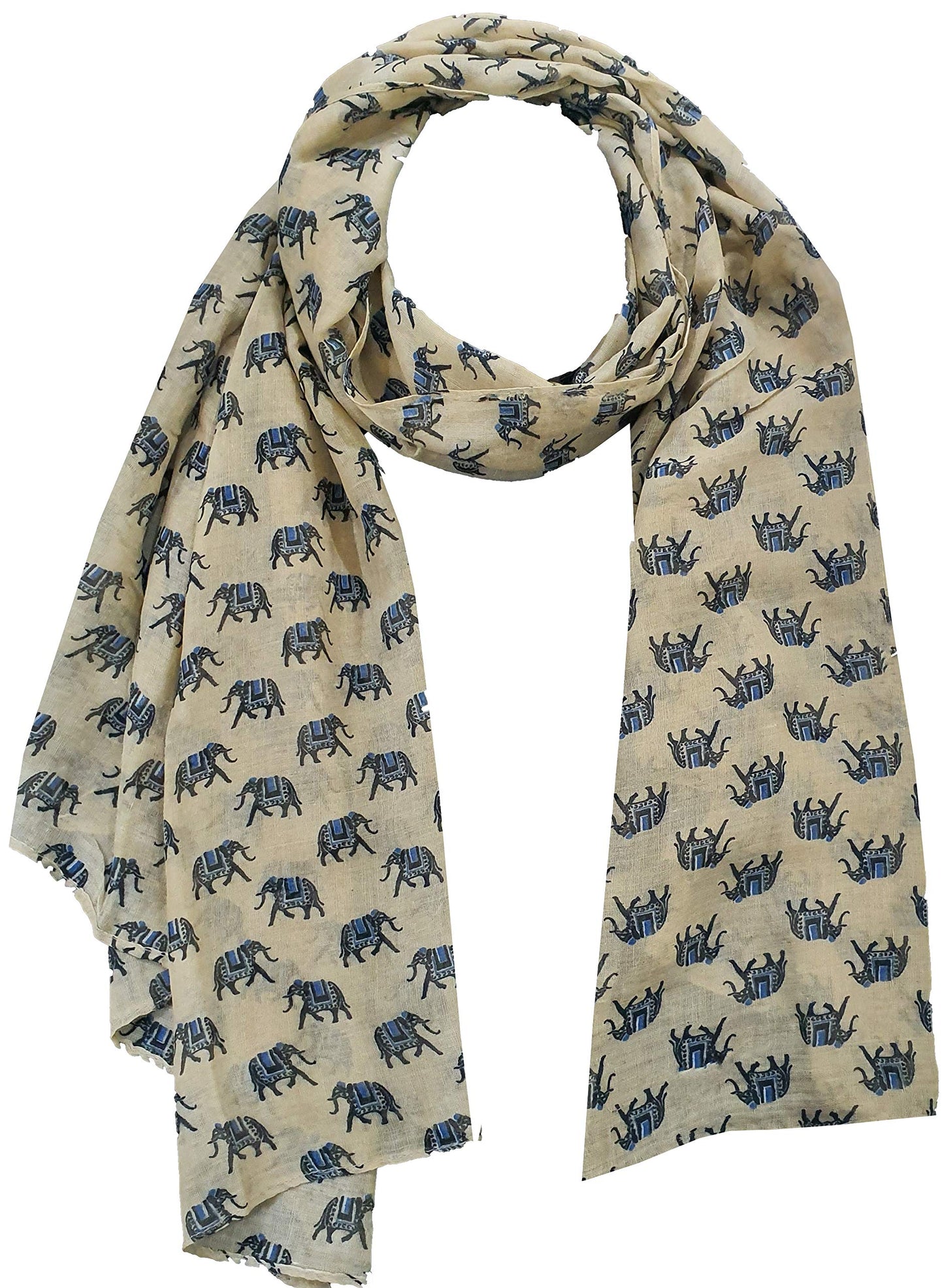World of Shawls Ladies Womens Elephant Print Scarf Wraps Shawl Soft Scarves Sarong