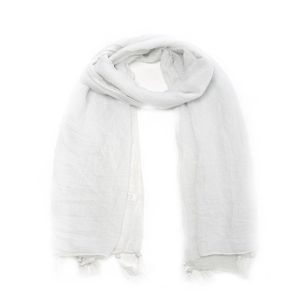 World of Shawls NEW Ladies Mogul Style Beaded Tassel Scarf Maxi Wrap Shawl Hijab Pashmina Style Large Warm and Soft Wedding Party Occasion