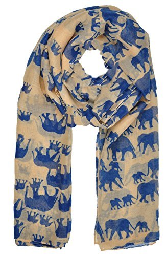 World of Shawls Ladies Womens Elephant Print Scarf Wraps Shawl Soft Scarves Sarong