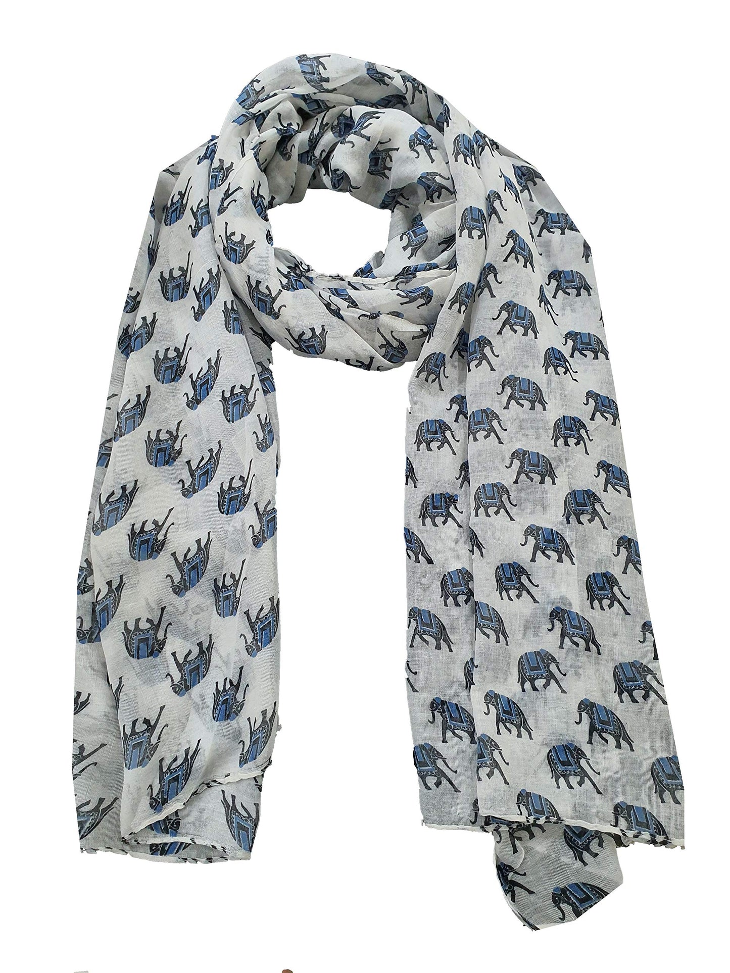 World of Shawls Ladies Womens Elephant Print Scarf Wraps Shawl Soft Scarves Sarong