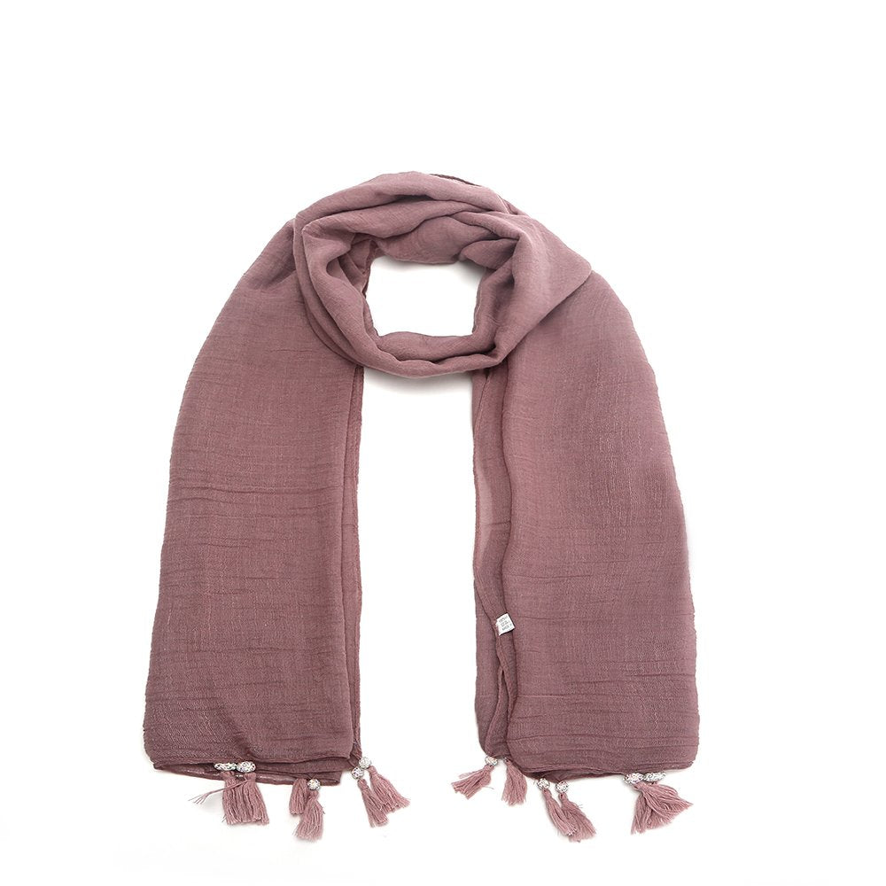 World of Shawls NEW Ladies Mogul Style Beaded Tassel Scarf Maxi Wrap Shawl Hijab Pashmina Style Large Warm and Soft Wedding Party Occasion