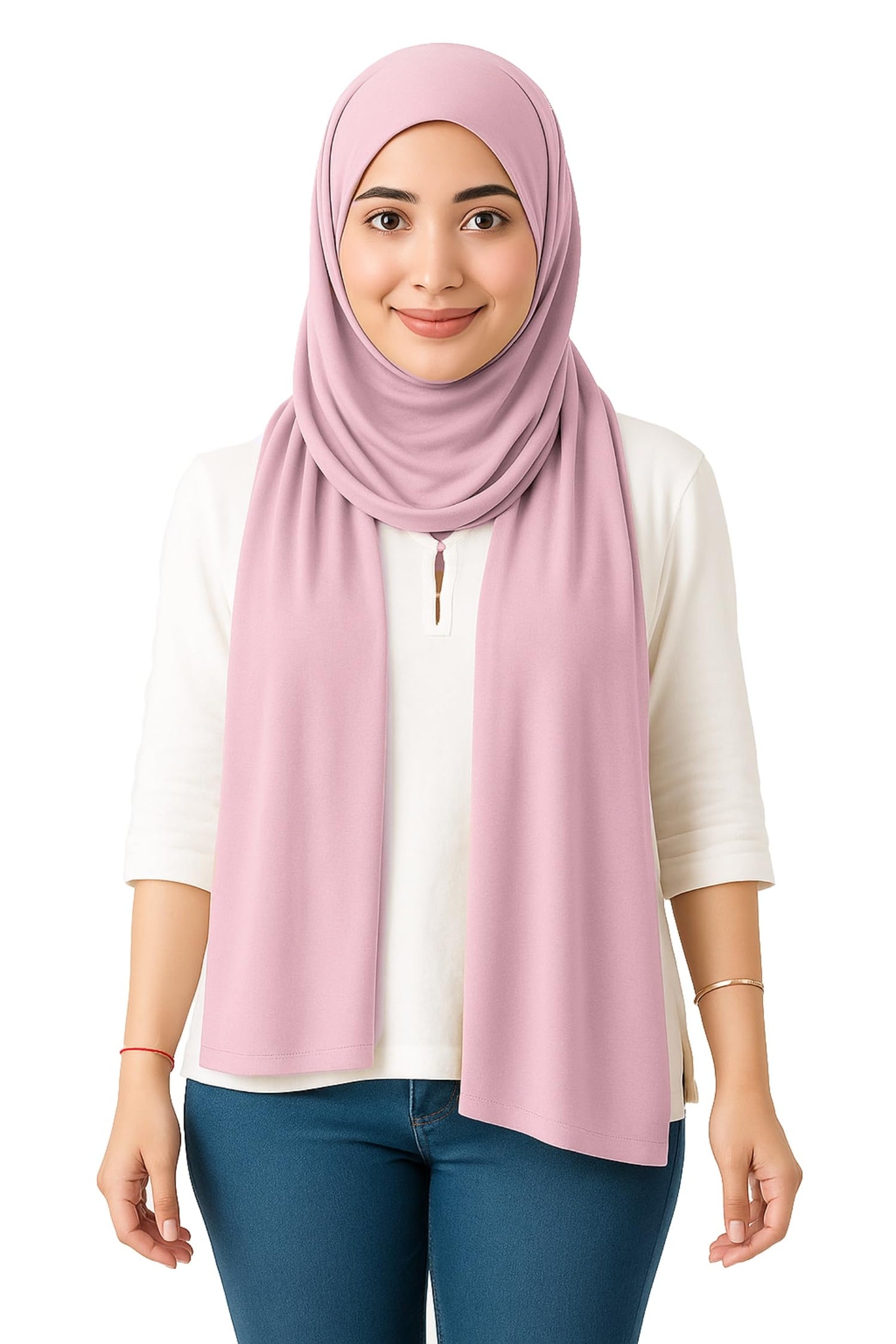 World of Shawls Double Stitched Premium Jersey Hijab for Women Girls Soft Breathable Head Scarf | Non-Slip Modest Wrap for Daily Wear, Prayer Lightweight, Long Islamic Hijab Shawl Made in Turkey
