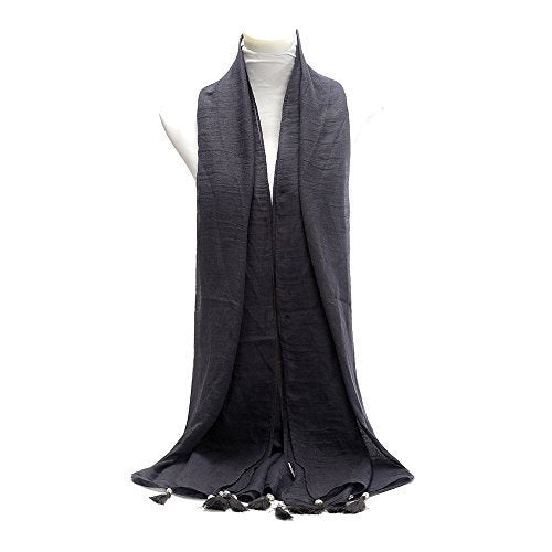 World of Shawls NEW Ladies Mogul Style Beaded Tassel Scarf Maxi Wrap Shawl Hijab Pashmina Style Large Warm and Soft Wedding Party Occasion
