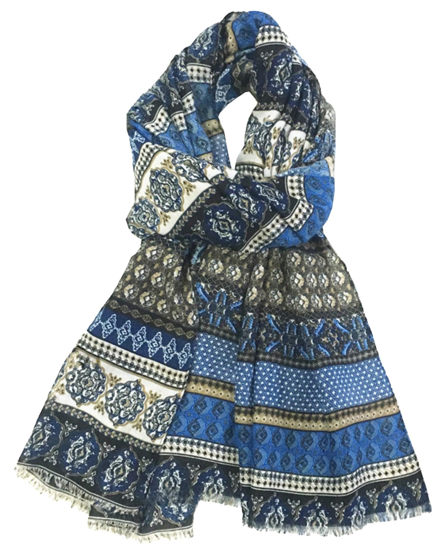 World of Shawls Vintage Bohemian Inspired Boho Style Long Fashion Scarf Scarves Wrap Shawl for Women Ladies