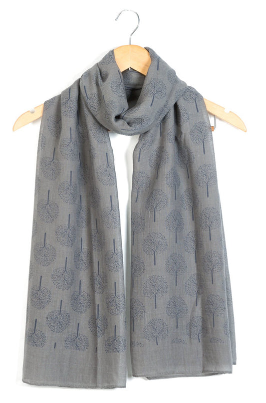 World of Shawls Scarf Mulberry Tree Print Wrap Ladies Trees Shawl New