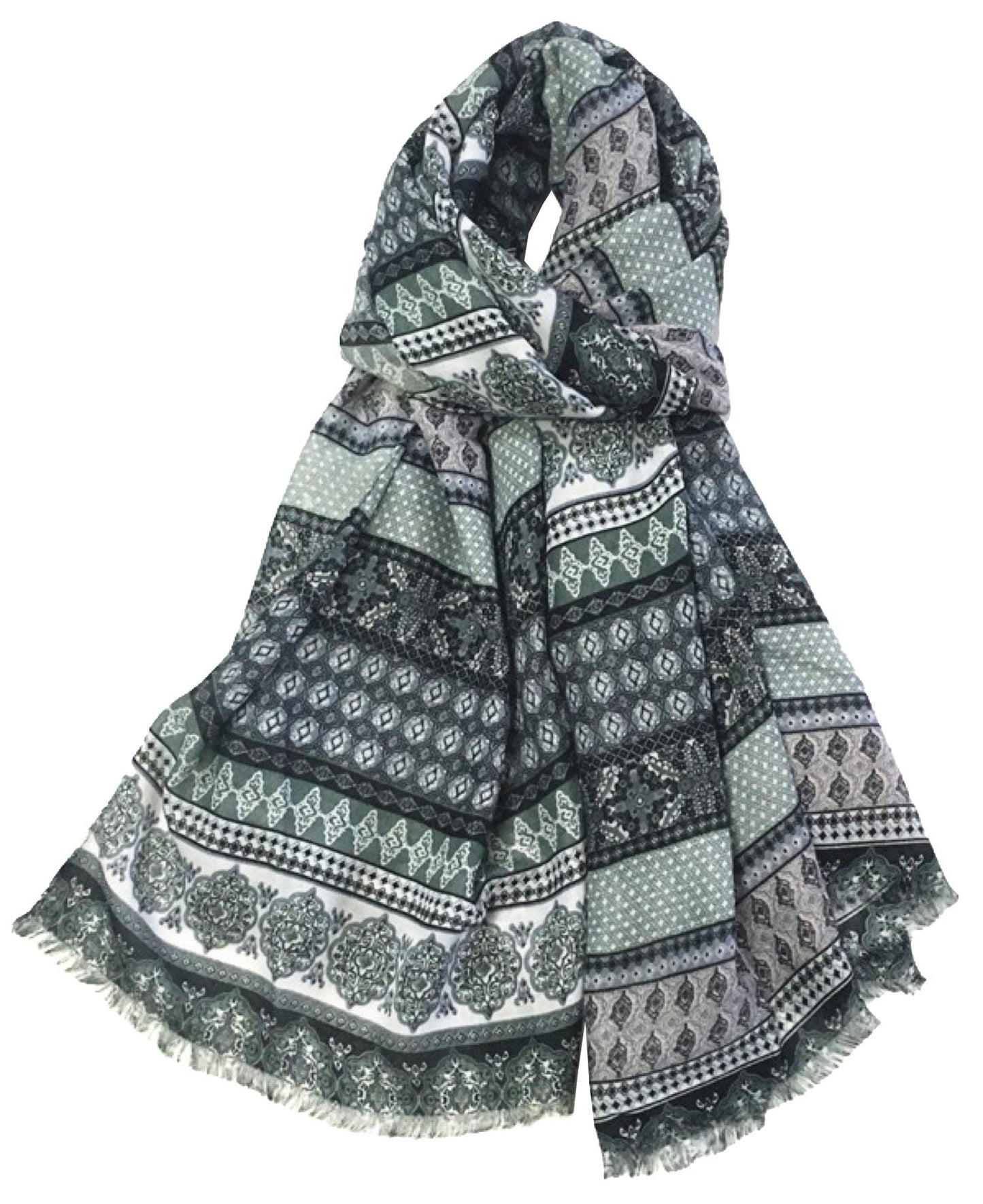 World of Shawls Vintage Bohemian Inspired Boho Style Long Fashion Scarf Scarves Wrap Shawl for Women Ladies