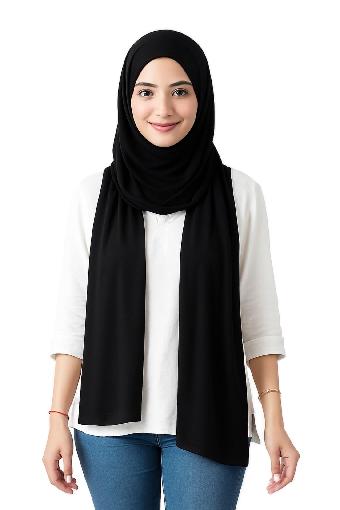 World of Shawls Double Stitched Premium Jersey Hijab for Women Girls Soft Breathable Head Scarf | Non-Slip Modest Wrap for Daily Wear, Prayer Lightweight, Long Islamic Hijab Shawl Made in Turkey