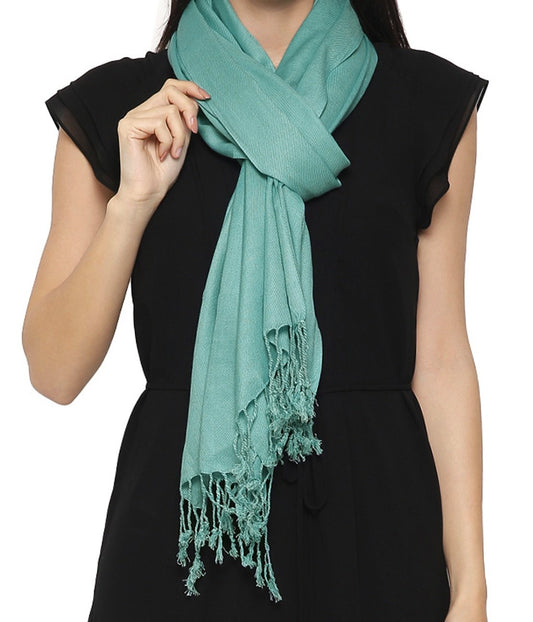 World of Shawls Unisex Plain Pashmina Scarf Shawl Stole Wrap 100% Viscose