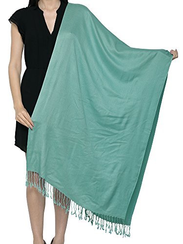 World of Shawls Unisex Plain Pashmina Scarf Shawl Stole Wrap 100% Viscose