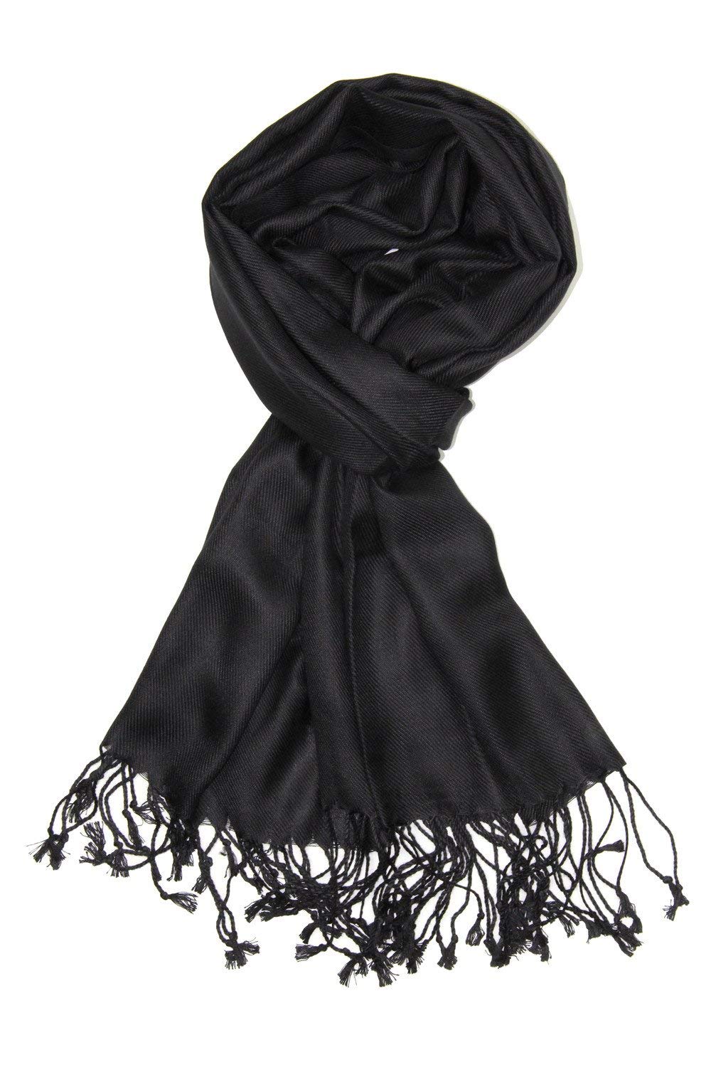 World of Shawls Unisex Plain Pashmina Scarf Shawl Stole Wrap 100% Viscose