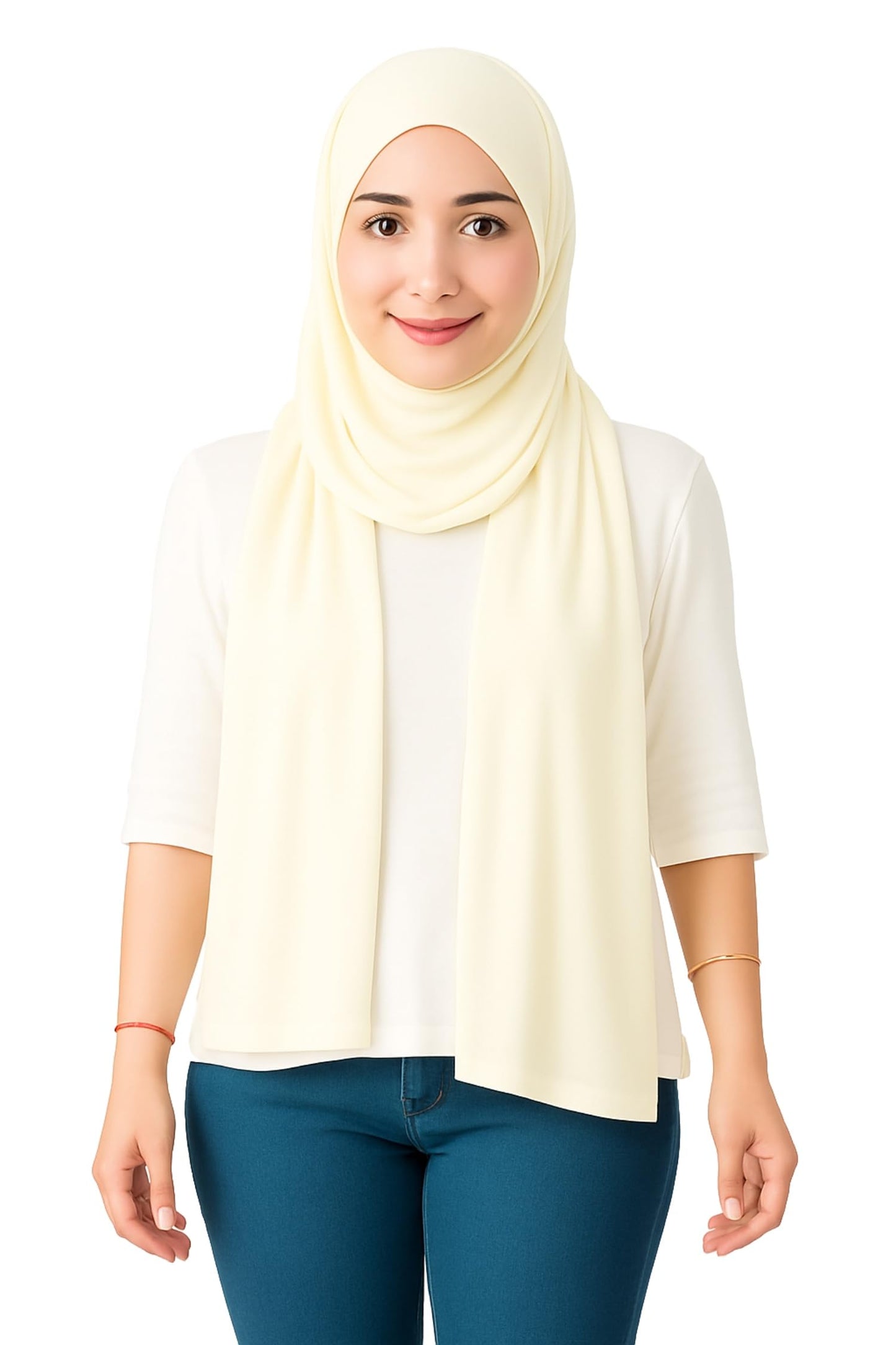 World of Shawls Double Stitched Premium Jersey Hijab for Women Girls Soft Breathable Head Scarf | Non-Slip Modest Wrap for Daily Wear, Prayer Lightweight, Long Islamic Hijab Shawl Made in Turkey