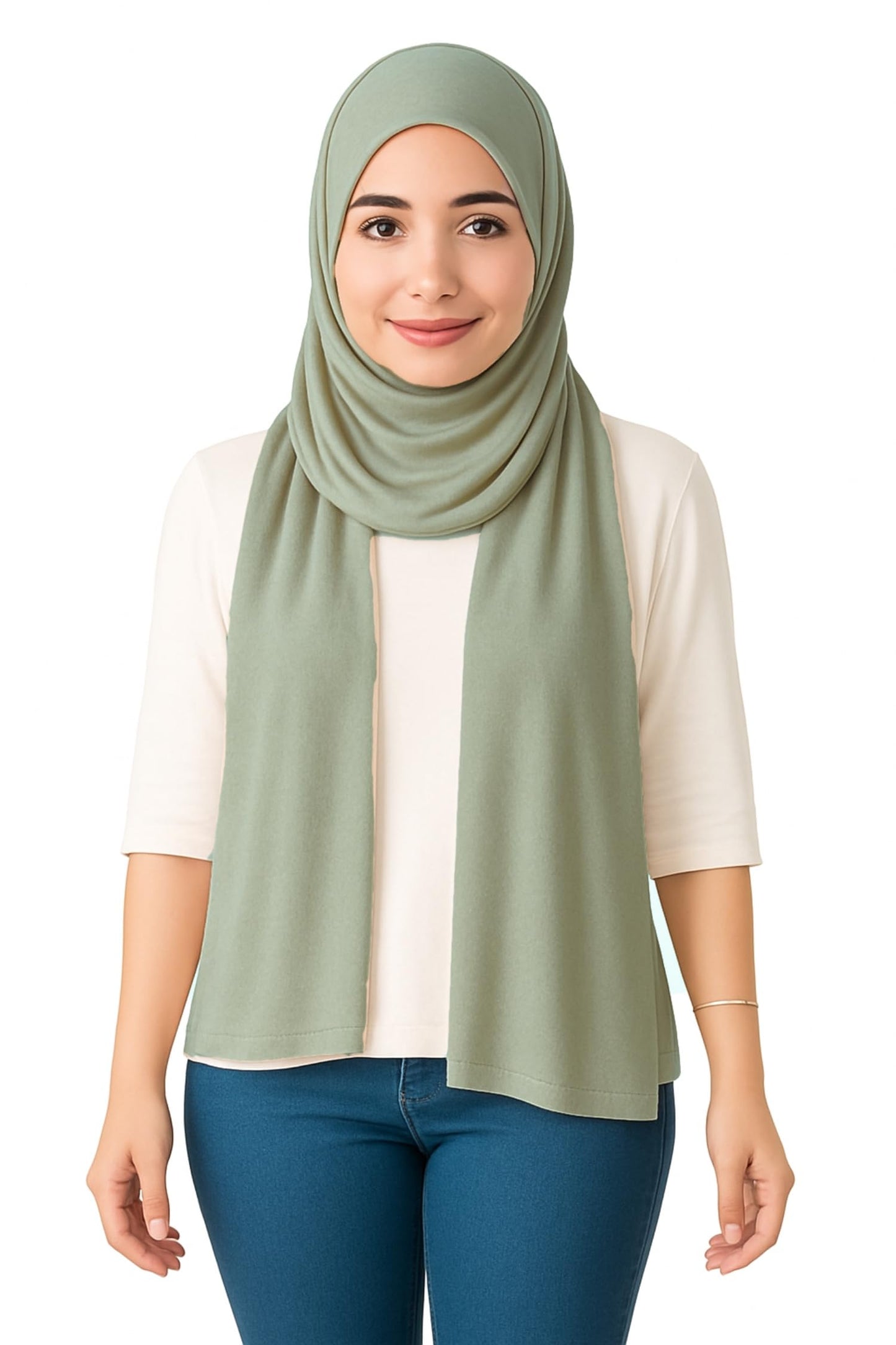 World of Shawls Double Stitched Premium Jersey Hijab for Women Girls Soft Breathable Head Scarf | Non-Slip Modest Wrap for Daily Wear, Prayer Lightweight, Long Islamic Hijab Shawl Made in Turkey