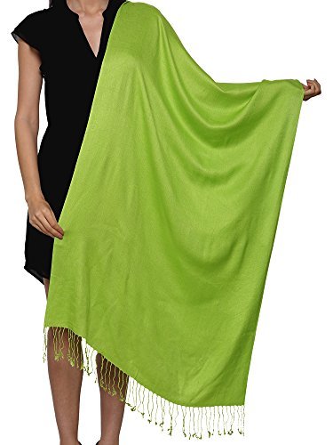 World of Shawls Unisex Plain Pashmina Scarf Shawl Stole Wrap 100% Viscose