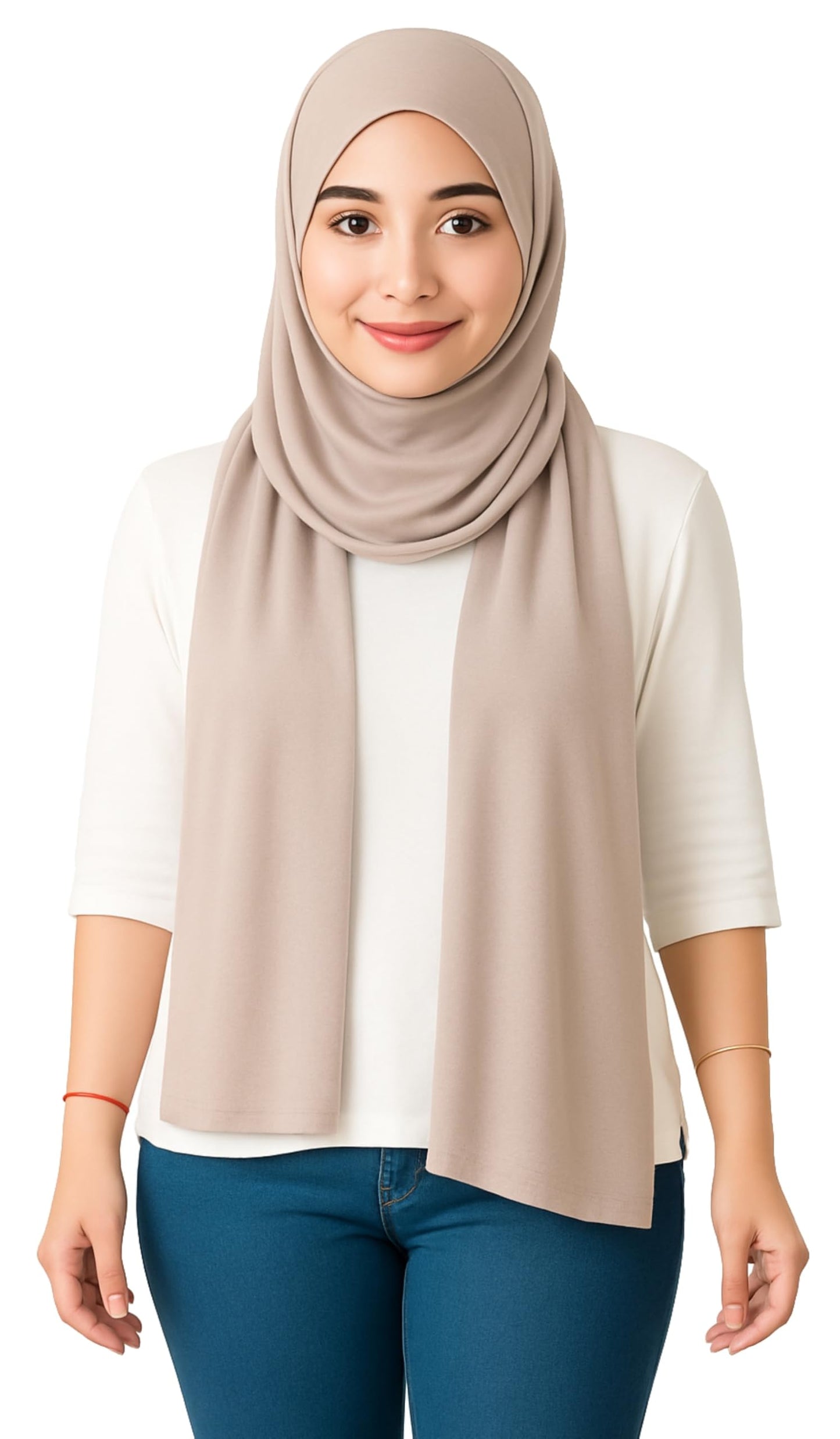 World of Shawls Double Stitched Premium Jersey Hijab for Women Girls Soft Breathable Head Scarf | Non-Slip Modest Wrap for Daily Wear, Prayer Lightweight, Long Islamic Hijab Shawl Made in Turkey