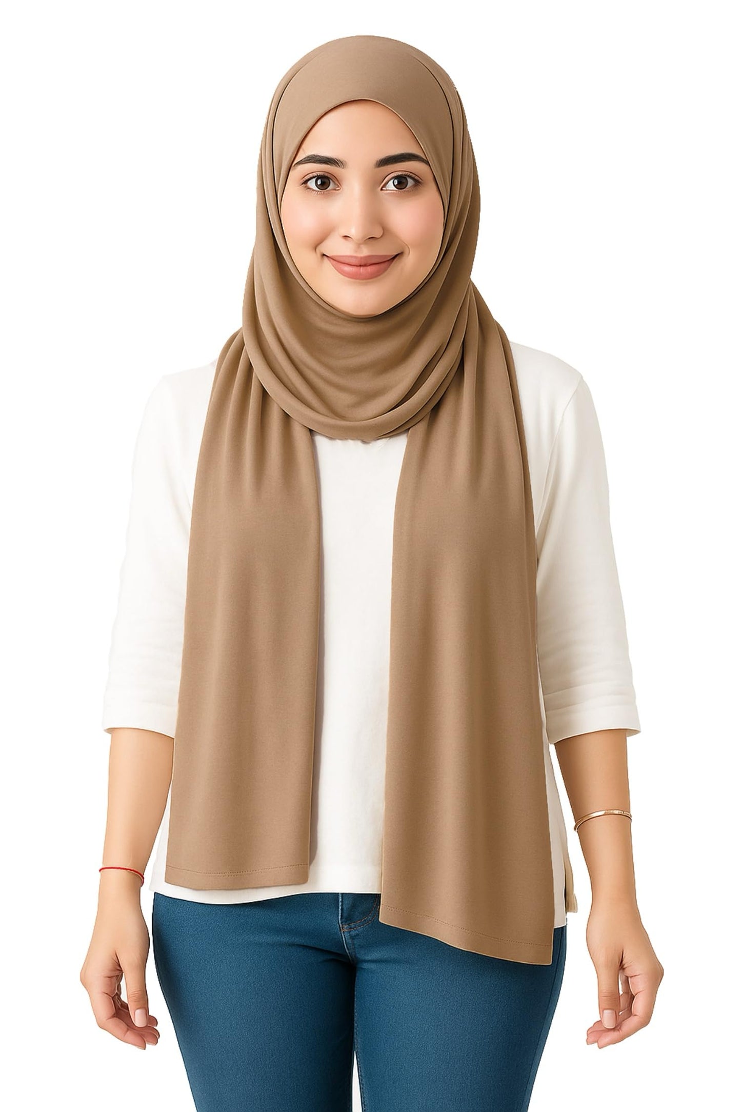 World of Shawls Double Stitched Premium Jersey Hijab for Women Girls Soft Breathable Head Scarf | Non-Slip Modest Wrap for Daily Wear, Prayer Lightweight, Long Islamic Hijab Shawl Made in Turkey