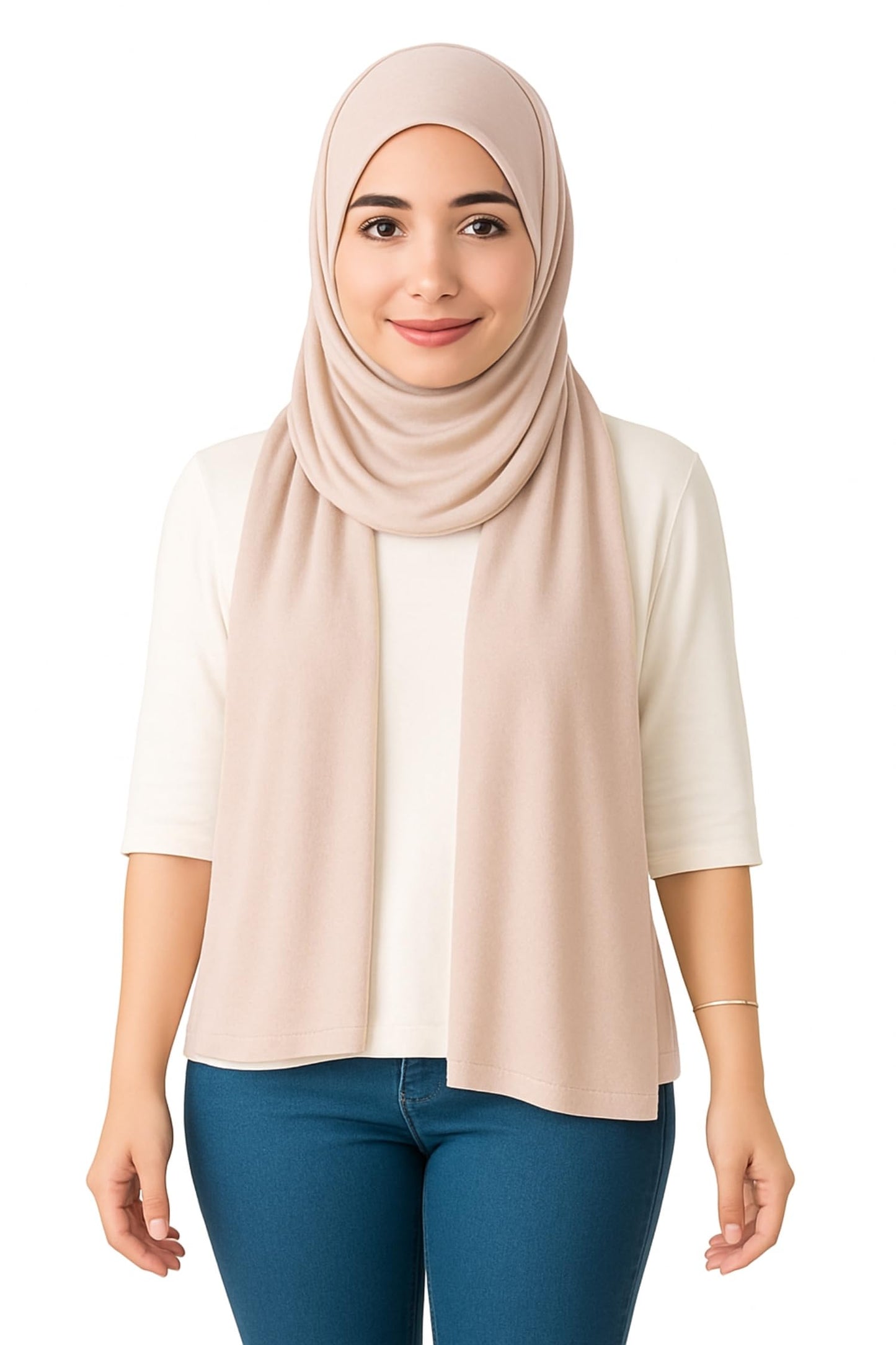 World of Shawls Double Stitched Premium Jersey Hijab for Women Girls Soft Breathable Head Scarf | Non-Slip Modest Wrap for Daily Wear, Prayer Lightweight, Long Islamic Hijab Shawl Made in Turkey