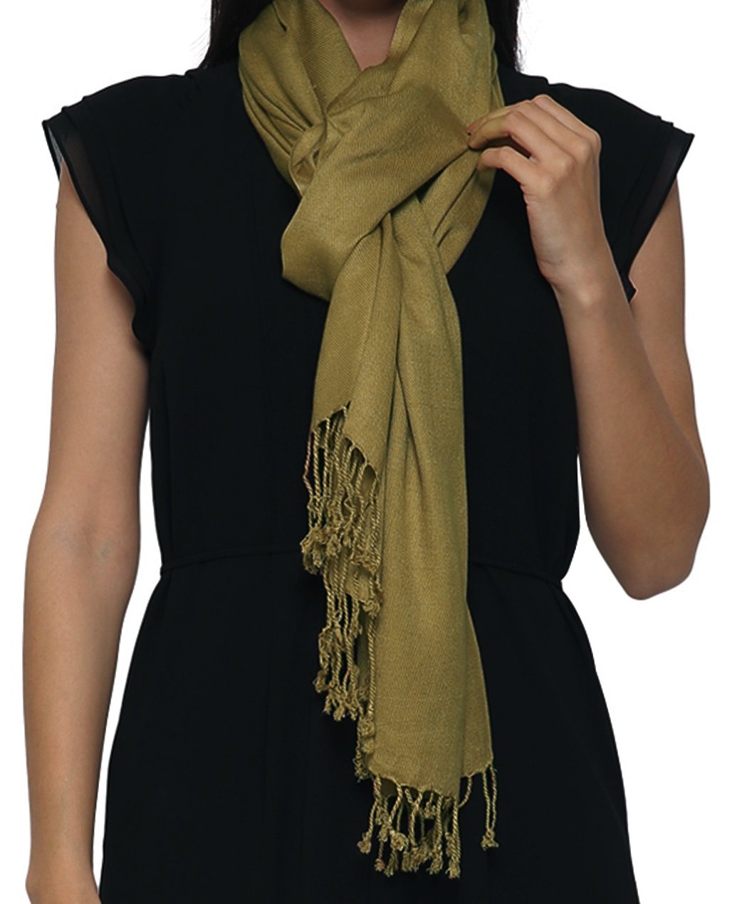 World of Shawls Unisex Plain Pashmina Scarf Shawl Stole Wrap 100% Viscose