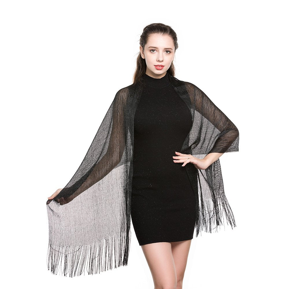 World of Shawls Scarf Wrap for Evening Dresses - Sheer Bridal Women's Scarves for Prom, Wedding, Party