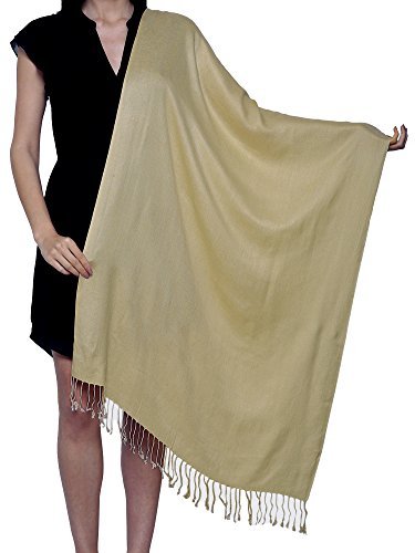 World of Shawls Unisex Plain Pashmina Scarf Shawl Stole Wrap 100% Viscose