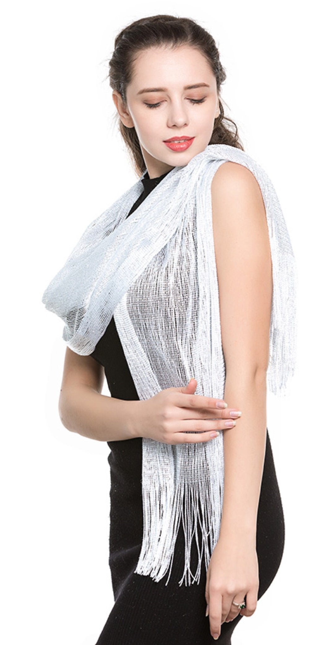 World of Shawls Scarf Wrap for Evening Dresses - Sheer Bridal Women's Scarves for Prom, Wedding, Party