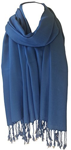 World of Shawls Unisex Plain Pashmina Scarf Shawl Stole Wrap 100% Viscose