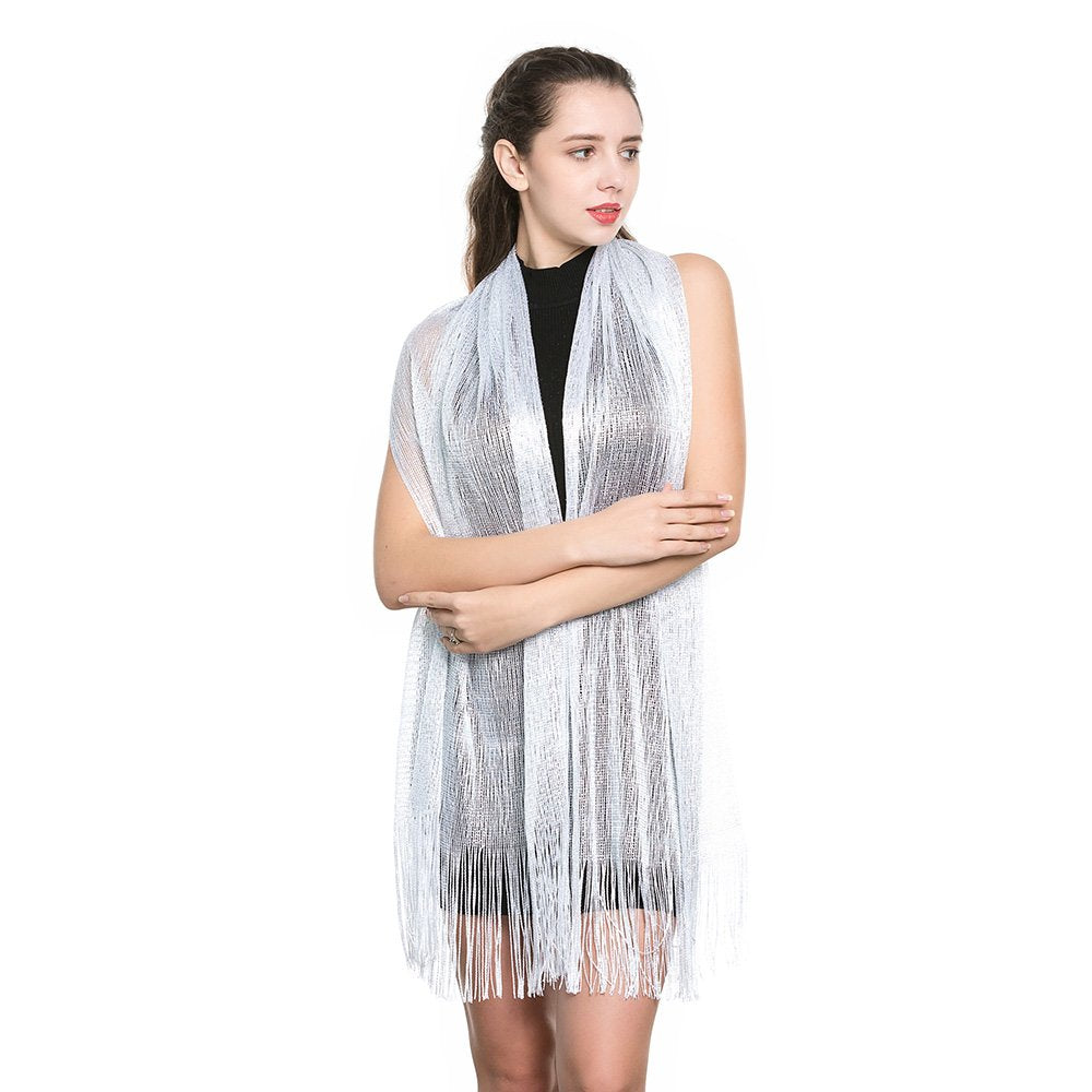 World of Shawls Scarf Wrap for Evening Dresses - Sheer Bridal Women's Scarves for Prom, Wedding, Party