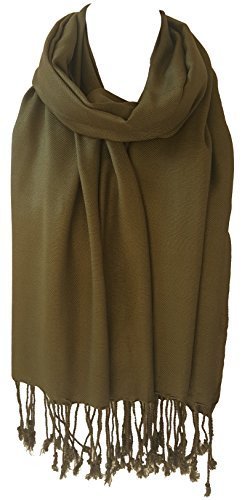 World of Shawls Unisex Plain Pashmina Scarf Shawl Stole Wrap 100% Viscose