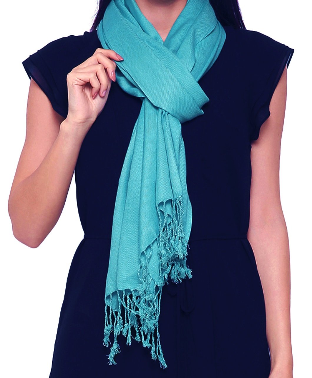 World of Shawls Unisex Plain Pashmina Scarf Shawl Stole Wrap 100% Viscose