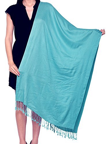 World of Shawls Unisex Plain Pashmina Scarf Shawl Stole Wrap 100% Viscose