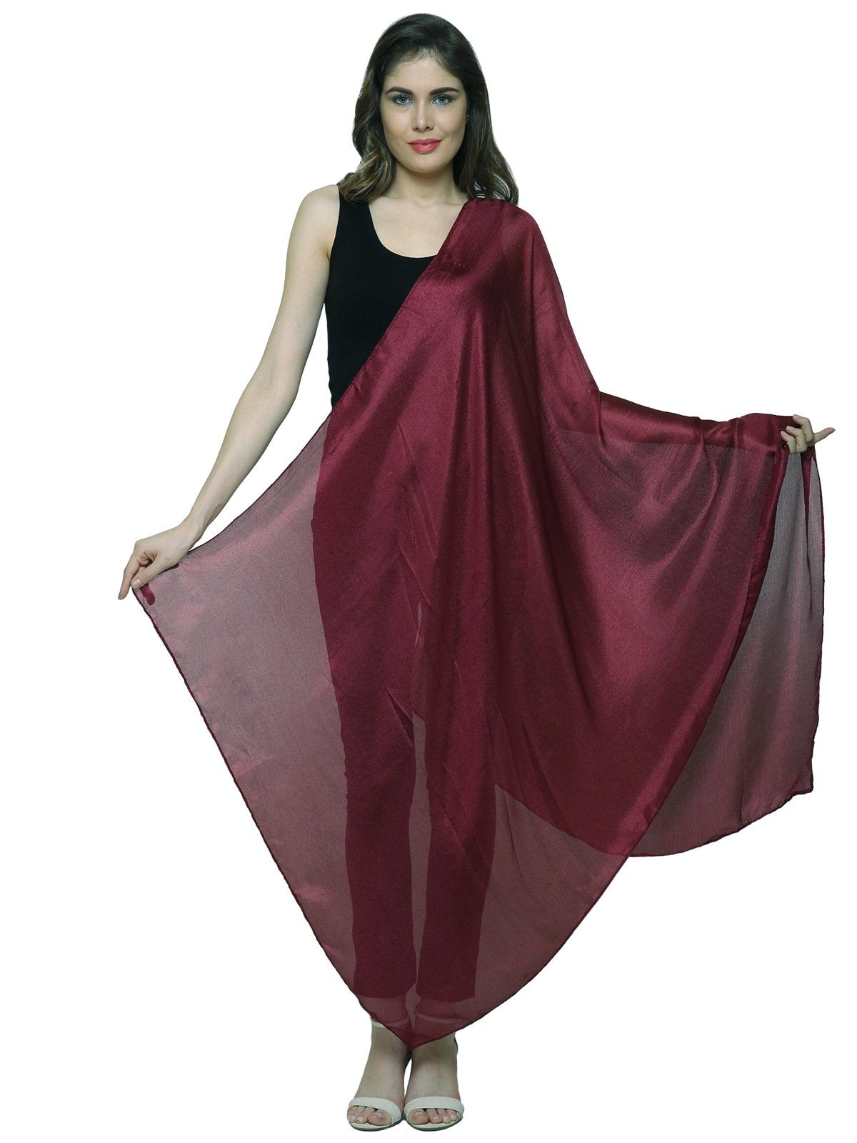World of Shawls Exquisite Large Textured Silky Feel Shawl/Scarf/Wrap for any Occasion Party Wedding, Bridal, Bridesmaid, Cover Up