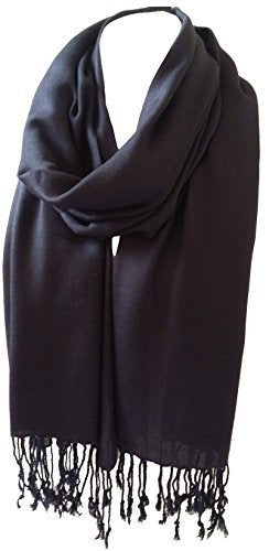 World of Shawls Unisex Plain Pashmina Scarf Shawl Stole Wrap 100% Viscose