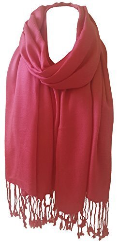 World of Shawls Unisex Plain Pashmina Scarf Shawl Stole Wrap 100% Viscose